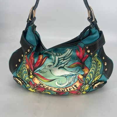 Vtg Isabella Fiore Free Spirit Audra Hobo Handbag & Wallet Leather