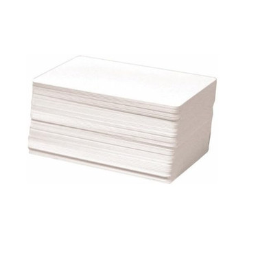100 CR80 30Mil White Blank PVC Plastic Cards for Photo ID card Printers(DataC...