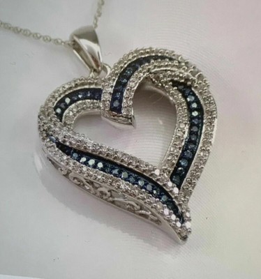 LabCreated Sapphire 2Ct Round Cut Women's Pendant 14K White Gold Plated