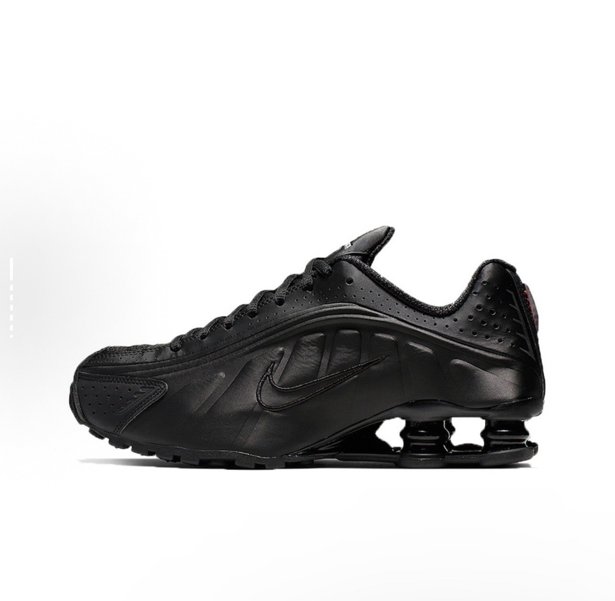 Nike Shox R4 Shoes Triple Black Max Orange - AR3565-004 Multi