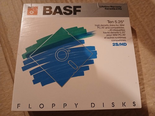 BASF 10x 5.25" Floppy Disks High Density 1.2MB 2S/HD IBM PC/AT Compatible