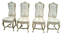 60853  Set 4 Romantic Shabby Dining Chairs