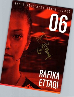 Original Autogramm Rafika Ettaqi  HSG Bensheim / Auerbach Flames /// Autograph s