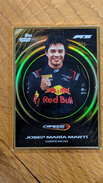 2025 Topps Lights Out F1 Next Gen Josep Maria Marti 1/1 Gold Frame Campos
