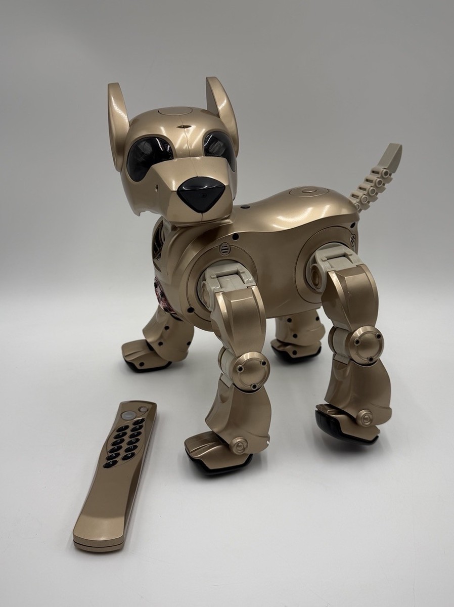 ホビーラジコン PIT GEAR CYBER DIGICON TX-8900S Tiger Electronics i-Cybie Robotic Dog Gold w/ Remote & Box TESTED