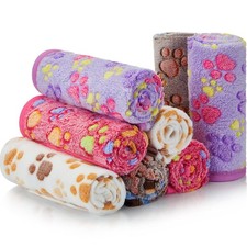 Panelee 8 Pieces Puppy Blanket Dog Blanket Fleece for Medium Small Dogs Soft ...