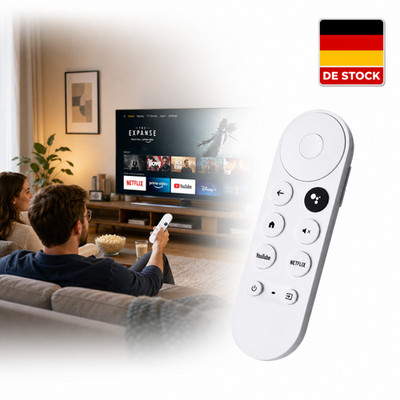 Chromecast Ersatz Bluetooth Sprachfernbedienung G9N9N Leicht Für Google TV Weiß