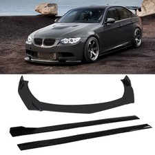 For BMW 3 Series E90 E91 E92 E93 Front Bumper Lip Spoiler + Side Skirt Splitter
