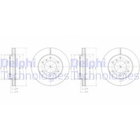 2X Delphi Bremsscheiben 294Mm BelÜFtet Vorne Passend FÜR Fiat Fullback