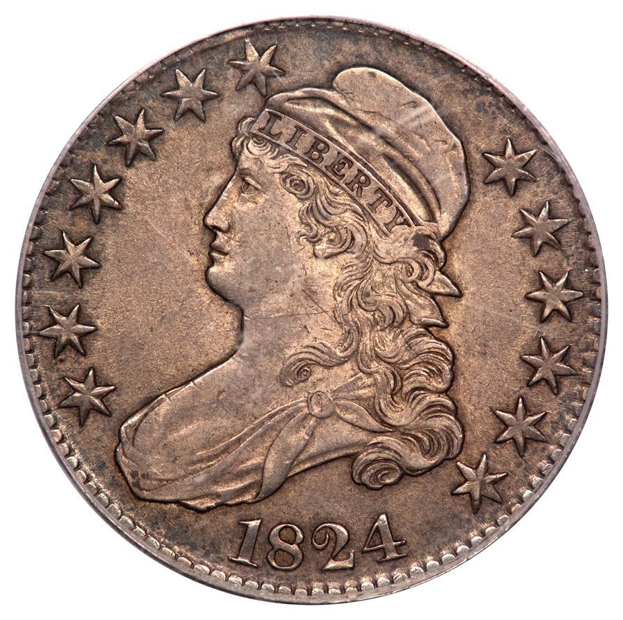 1824 O-117 50C Capped Bust Half Dollar PCGS AU55 | eBay