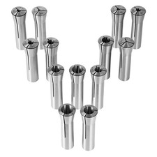 VEVOR 13 pcs R8 Collet Set 1/8'' - 7/8'' 45# Carbon Steel Mill Chuck 0.0012" TIR