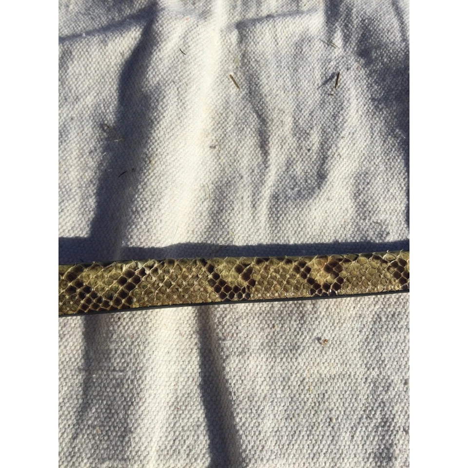 De Colección Saks Fifth Avenue Mujer Cinturón Piel Pitón S Piel Serpiente Reptil EE. UU. Foto 3 de 4