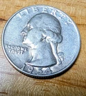 1954 silver Washington quarter. Very nice.