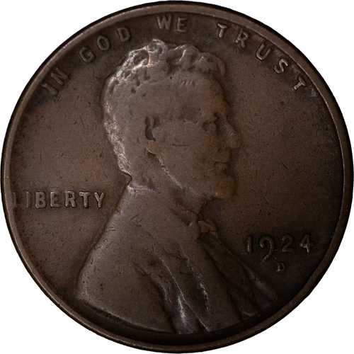 1924-D 1c Lincoln Wheat Cent ~ VG Details