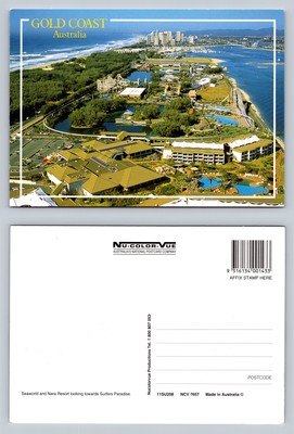Gold Coast Australia Postcard Seaworld and Nara Resort Surfers Paradise View