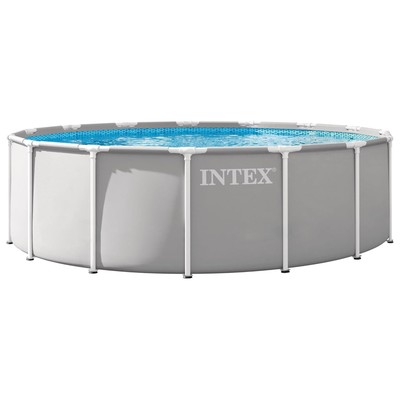 INTEX Prism Frame 15ft x 48in Premium Above Ground Pool Set with Filter Pump