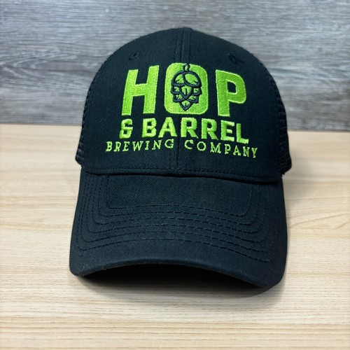 Hop & Barrel Brewing Company Hat Cap Snapback Black Adjustable