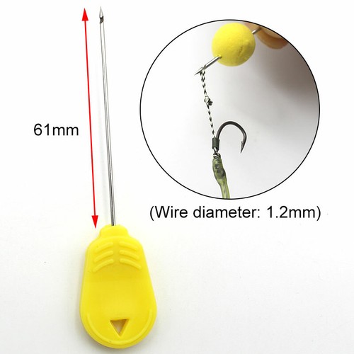 3 piezas aguja de cebo para cabello de púas de seguridad para cebo de plataforma de pesca de carpa - Imagen 7 de 8