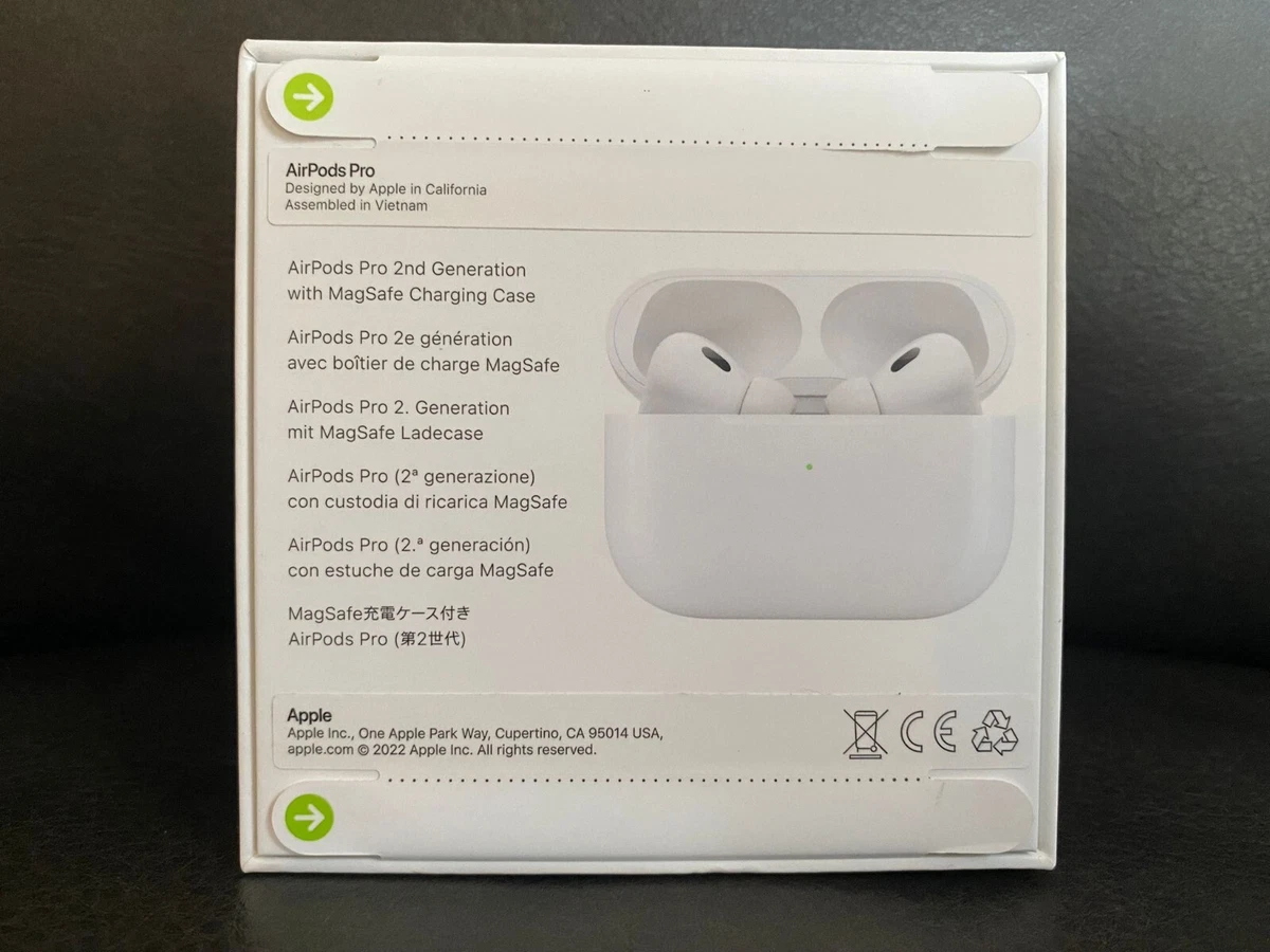 Apple AirPods Pro (2nd Generation) with MagSafe Charging Case - White -  Genuine 194253397168