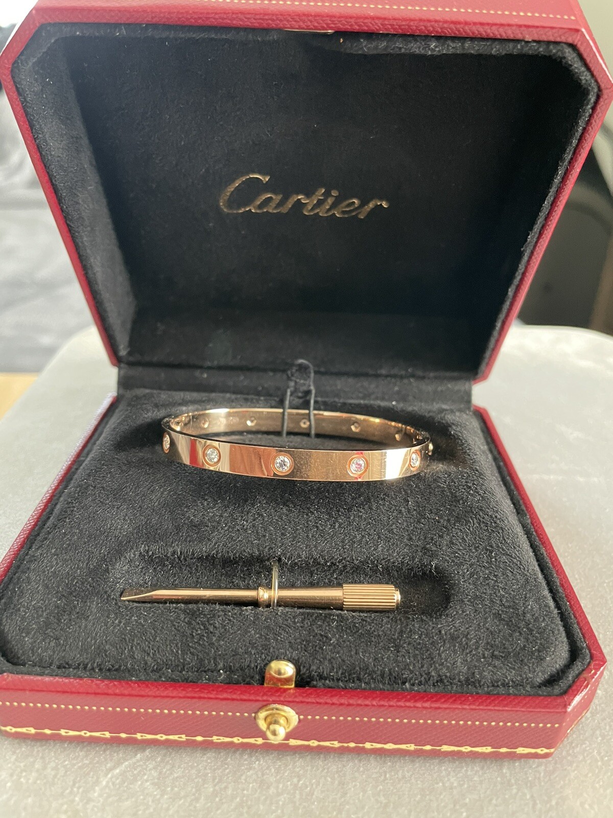 Cartier Love Diamond 18K Rose Gold Bracelet Cartier | TLC