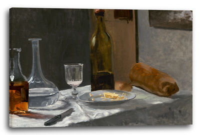 Kunstdruck Claude Monet - Stillleben mit Flasche, Carafe und Wein (1862/1863)