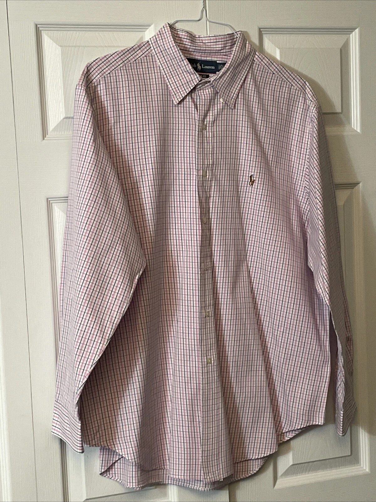 Polo Ralph Lauren Classic Fit Mens Shirt, Long Sleeve Button-Down 17 1/2, 34/35