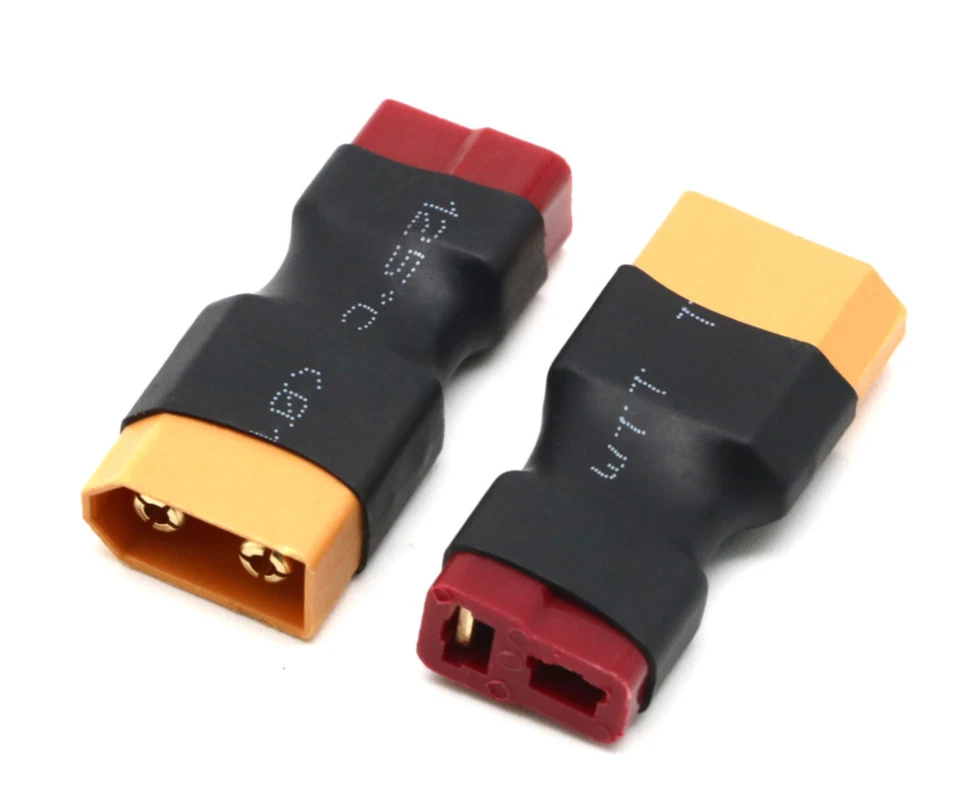 ✅ 2 Stück XT60 Male auf T-Stecker Female Buchse T-Dean T-Plug Lipo Akku Adapter - Bild 2 von 4