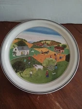 Villeroy & Boch Design Naif By Laplau Four Seasons #2 Summer Wall Plate 9 1/4"