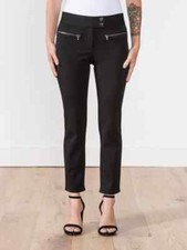  375 VERONICA BEARD Black Metro Cropped Kick Flare Stretch Pants Women's Size 2