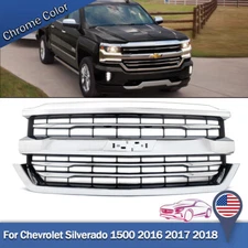 For 2016-18 Chevrolet Silverado 1500 Chrome Front Bumper Grille LTZ High Country
