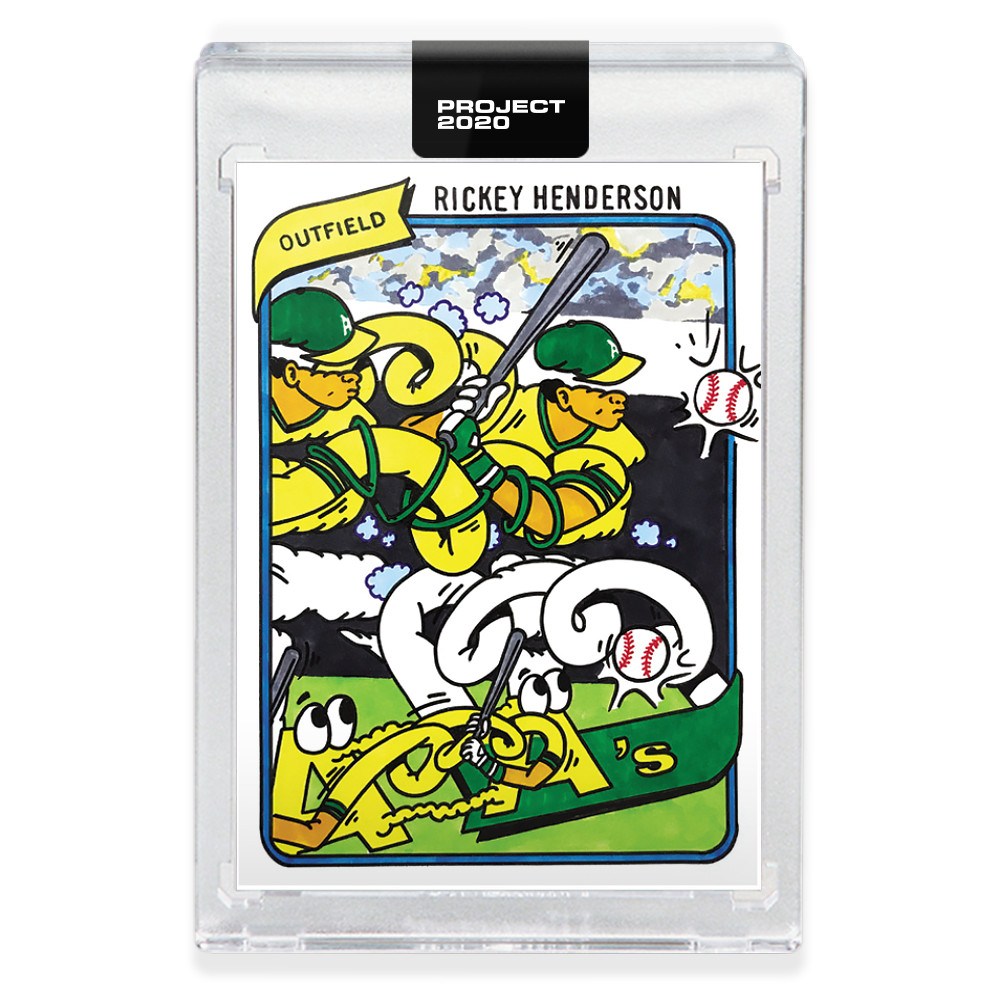 2020 Topps Project-1980 Rickey Henderson Rc by Ermsy Pr:6650
