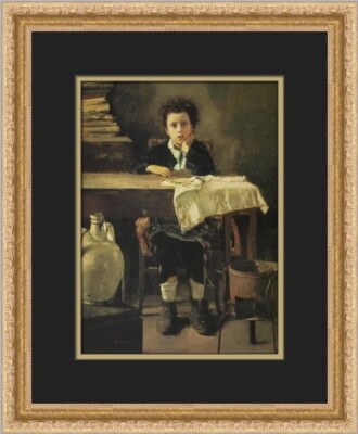 Antonio Mancini The Poor School Boy Custom Frame Print