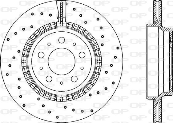 Jeu de 2 disques de frein Volvo XC90 I D5 et T6 AWD en acier carbone de 336mm