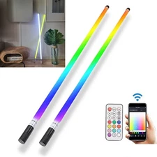 2-Pack 4ft 360 RGB LED Wireless Tube Lights for Photo Video Studio Streaming
