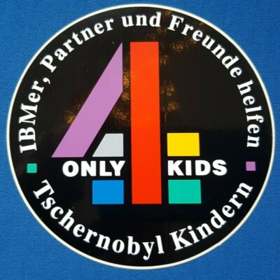 Tschernobyl ONLY 4 KIDS - IBM - Aufkleber / Sticker 1986 RAR