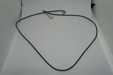 NEW 26" Black REAL Leather Cord Necklace Rope Chain Jewelry 2.0MM 2"Extension