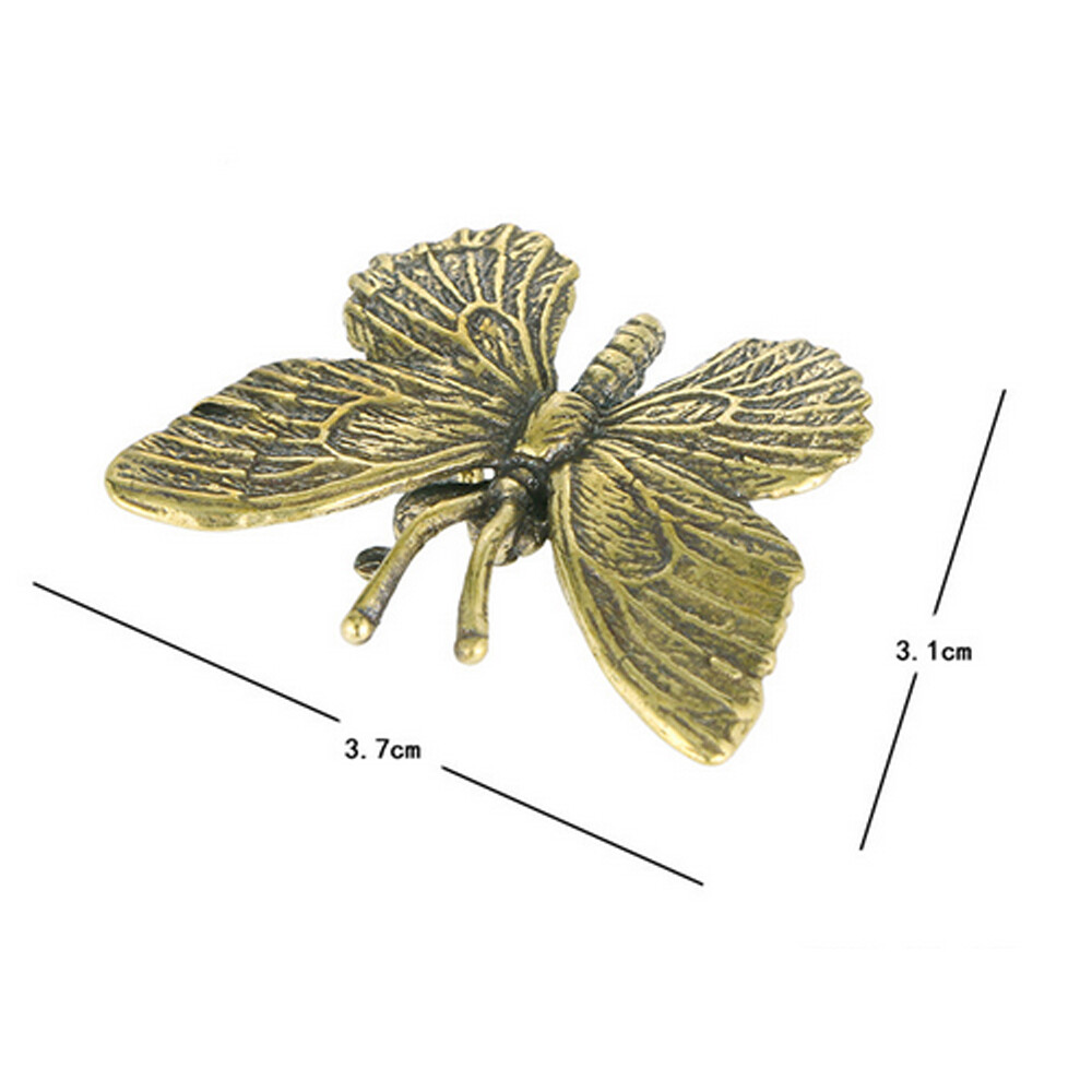 Brass Butterfly Figurine Small Statue Animal Figurines Toys House Decoration US