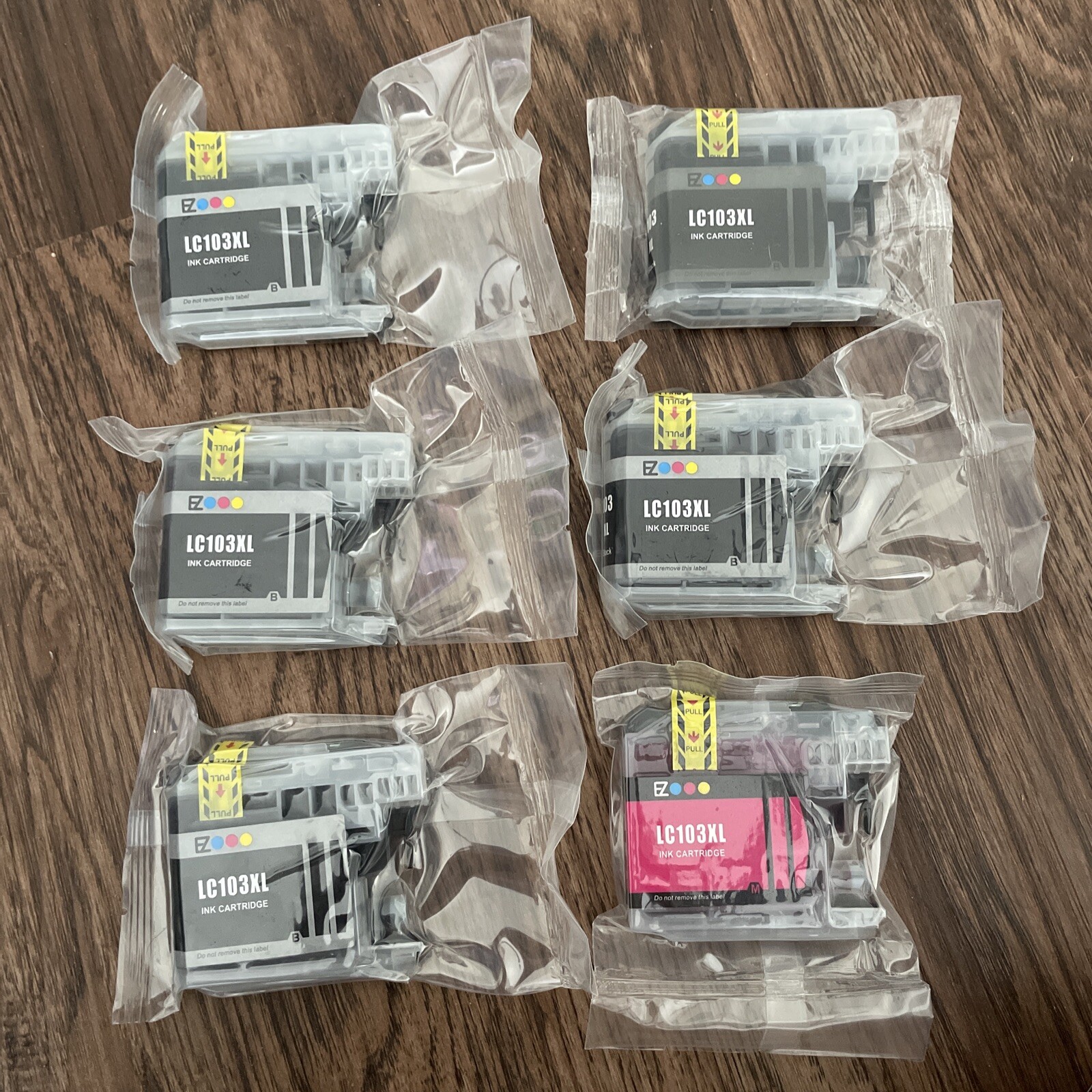 EZ Ink Cartridges LC103XL Five Black And One Magenta Total Of Six Pack