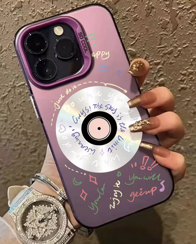 CD Record Music Vinyl Coque Cover Case For Iphone 16 Pro Max 15 14 13 12 11 - Photo 3 sur 6