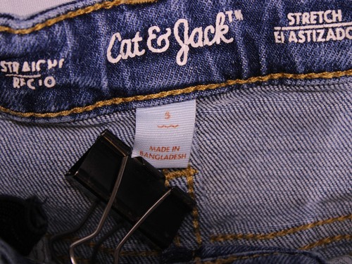 Cat & Jack Jeans Kids Size 5 Straight Adjustable Waist Stretch Denim-(20.5 x 18) - Picture 10 of 14