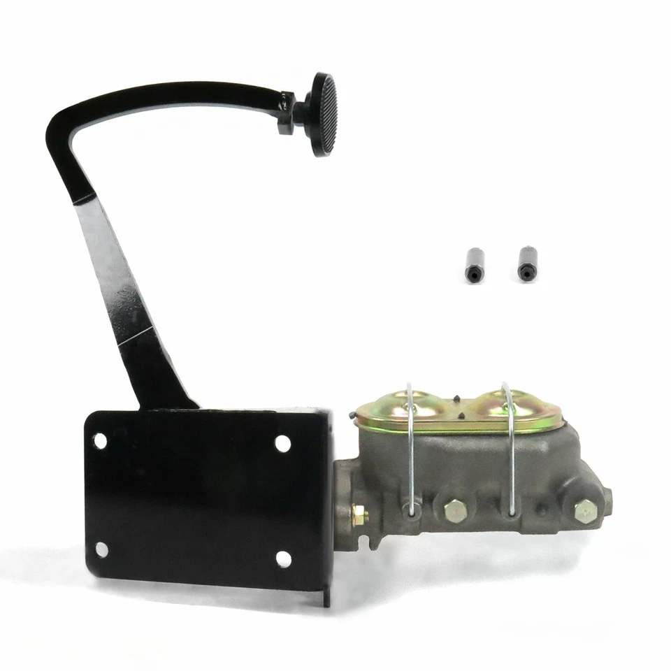 40-48 Chevy Manual Pedal de Freno Kit Disco/Tambor3in Negro Pastilla Cilindro Marco Montaje Foto 2 de 4