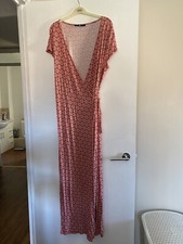 Very wrap red maxi dress