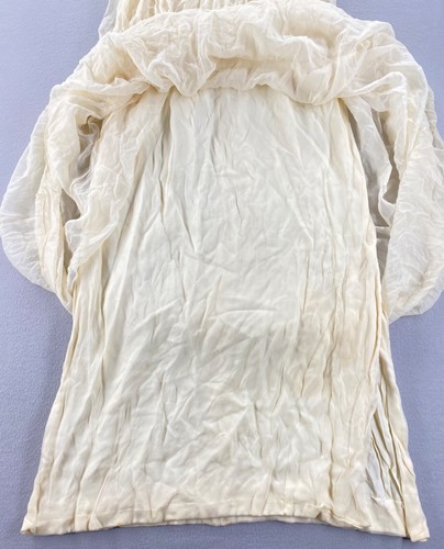 Vintage 1960’s Malcolm Starr Beaded Ivory-Crème Silk Dress Union Made (621 12) - Picture 5 of 20