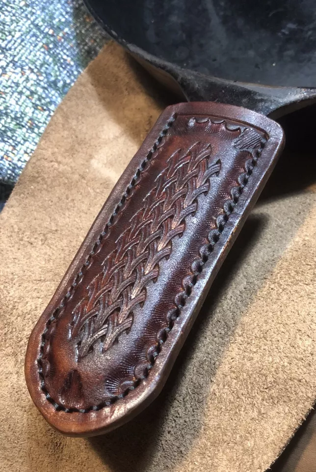 Cast Iron Cookware Leather Skillet Handle Cover - Image 2 of 3