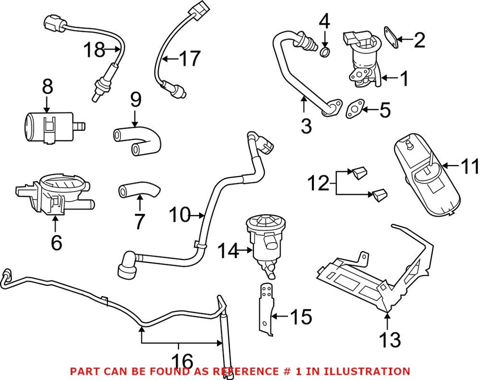 Válvula de recirculación de gases de escape (EGR) Mopar original OEM para Chrysler Jeep Dodge Foto 2 de 2
