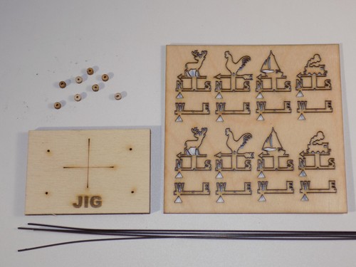 8 x weathervanes 00 gauge scenery wind detail kit 1:76 scale for model railway - Picture 7 of 9