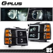 Fit For 07-13 Chevy Silverado 150025003500 Led Drl Projector Headlights Black Fit For 07-13 Chevy Silverado 150025003500 Led Drl Projector Headlights Black