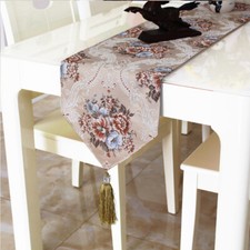 Jacquard Tischläufer Quaste Blumen Bestickt Tischdecke Küche Esszimmer Dekor