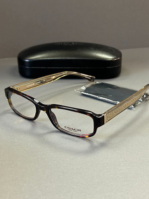COACH NY OPTICAL EYEGLASSES HC6083 5355 Dark Tortoise / Crystal Light Brown 50mm