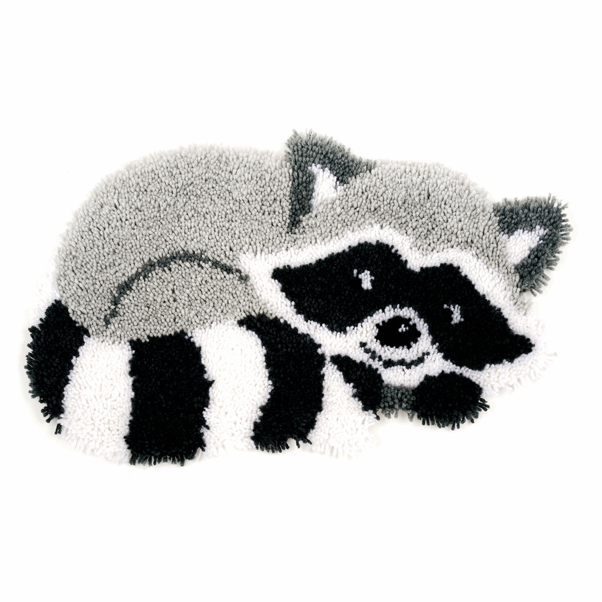 Vervaco Latch Hook Shaped Rug: Raccoon, Assorted - Image 2